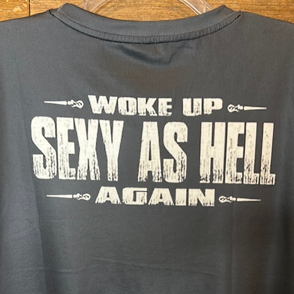 Graphic Tee in Charcoal Gray - Sexy as Hell